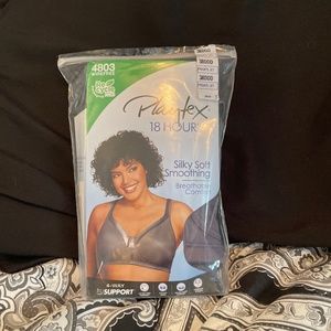 Playtex 18 hour silky, soft smoothing breathable lining 38DDD style 4803